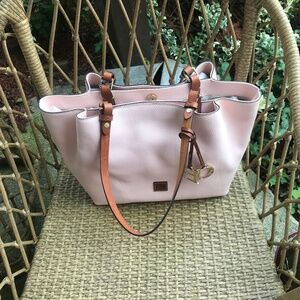 Dooney & Burke Pebble Leather Flynn Tote-Blush